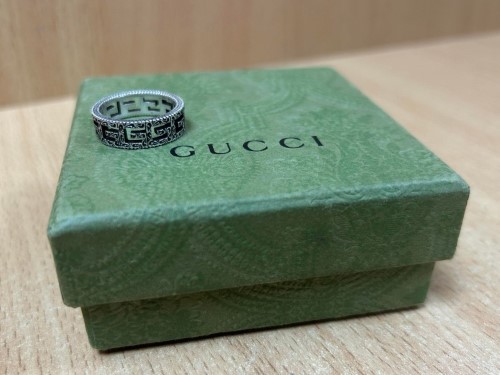 Gucci g 2024 cube silver ring